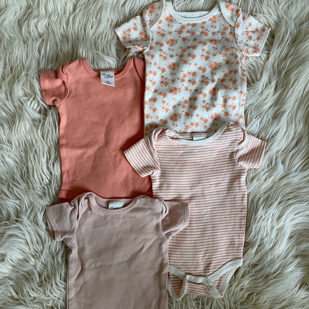 Set of 4 Newborn Girl Onsies